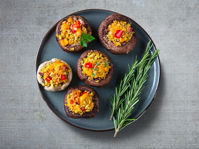 Stuffed Portobello Mushroom Caps